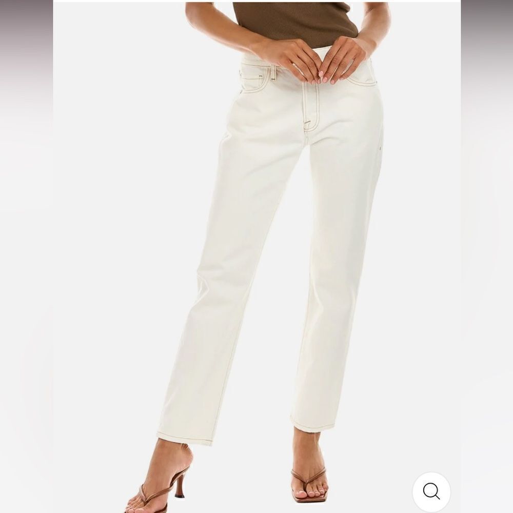 FRAME Denim Le Slouch Ecru Straight Jean